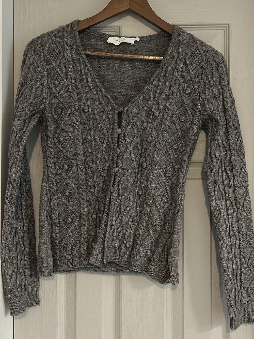 Astr Soft Gray Knit Pullover